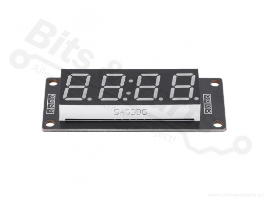 Cijferdisplay 4-digits 7-segments TM1637 clock rood - 50x19mm